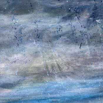 「Sailing through fogs」というタイトルの絵画 Nathalie Morinによって, オリジナルのアートワーク, アクリル