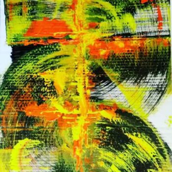 Pintura intitulada "OEUVRE UNIQUE "GREE…" por Nathalie Nadal-Olivié, Obras de arte originais, Acrílico