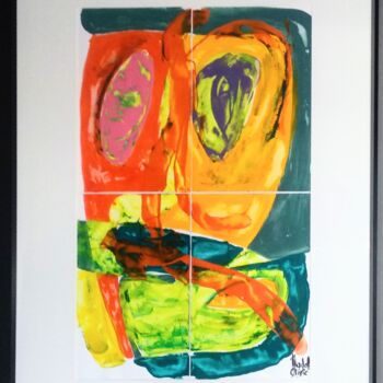 Peinture intitulée "OEUVRE UNIQUE "MIST…" par Nathalie Nadal-Olivié, Œuvre d'art originale, Acrylique Monté sur Carton
