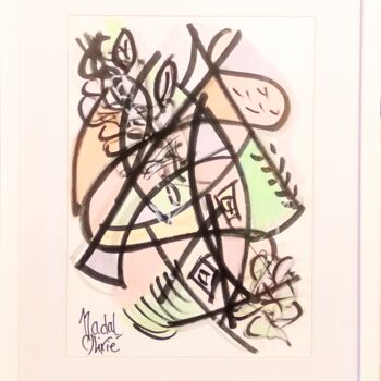 Drawing titled "OEUVRE UNIQUE "SPRI…" by Nathalie Nadal-Olivié, Original Artwork, Marker