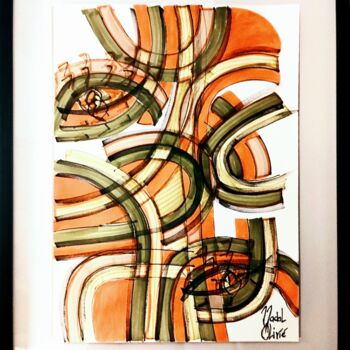 Drawing titled "OEUVRE UNIQUE "H LI…" by Nathalie Nadal-Olivié, Original Artwork, Marker