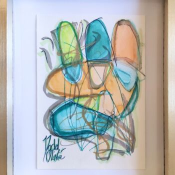 Drawing titled "OEUVRE UNIQUE "PAST…" by Nathalie Nadal-Olivié, Original Artwork, Watercolor