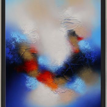 Painting titled "CELESTIAL Tableau a…" by Nathalie Robert, Original Artwork, Acrylic