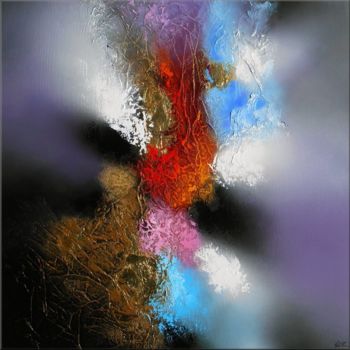 Painting titled "Tableau abstrait co…" by Nathalie Robert, Original Artwork, Acrylic