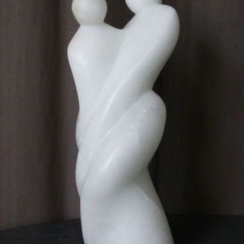 Sculpture titled "Couple" by Nr, Original Artwork, Stone