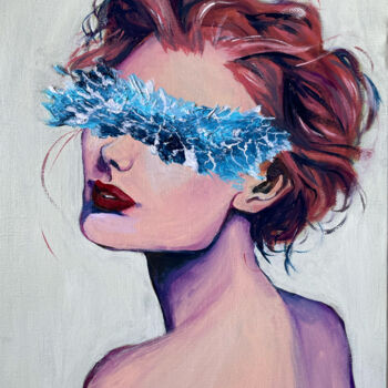 Painting titled "ocean eyes" by Nathalie S., Original Artwork, Acrylic