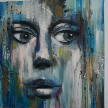 Painting titled "la douteuse" by Nathalie Simard, Original Artwork, Oil