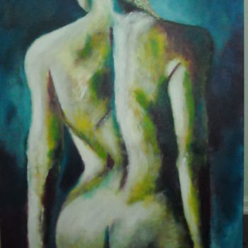 Pintura intitulada "jeune femme" por Nathalie Simard, Obras de arte originais, Óleo