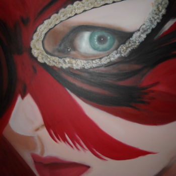Malerei mit dem Titel "bal masqué" von Nathalie Simard, Original-Kunstwerk, Öl