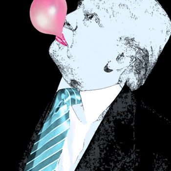 Arts numériques intitulée "Président Trump Bub…" par Nathalie Simonet, Œuvre d'art originale, Photo montage