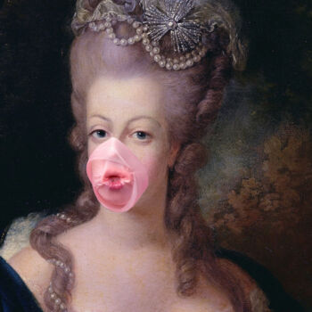 Arte digitale intitolato "Marie Antoinette in…" da Nathalie Simonet, Opera d'arte originale, Fotomontaggio