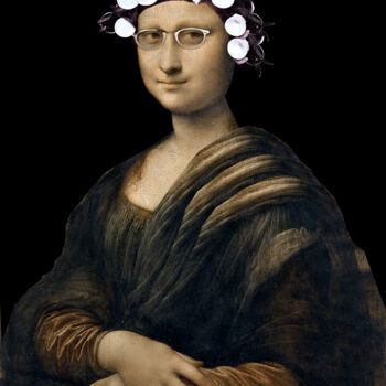 Digitale Kunst mit dem Titel "Mona Lisa chez le c…" von Nathalie Simonet, Original-Kunstwerk, Fotomontage