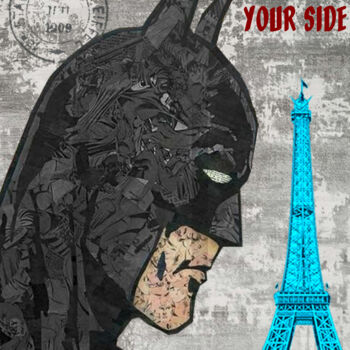 Arts numériques intitulée "Batman en visite à…" par Nathalie Simonet, Œuvre d'art originale, Photo montage