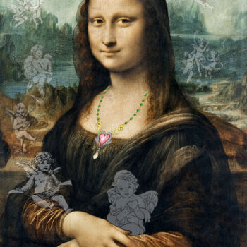 Digital Arts με τίτλο "Mona Lisa est aux A…" από Nathalie Simonet, Αυθεντικά έργα τέχνης, Φωτογραφία Μοντάζ