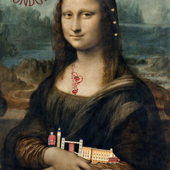 Digital Arts titled "Mona Lisa en vacanc…" by Nathalie Simonet, Original Artwork, Photo Montage