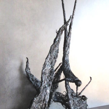 Escultura titulada "Icare" por Nathalie Villate-Lafontaine, Obra de arte original, Yeso