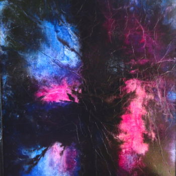 Peinture intitulée "Cosmologie" par Nathalie Villate-Lafontaine, Œuvre d'art originale, Encre