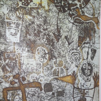 Printmaking titled "palimpseste-de-la-m…" by Nathalie Watrin, Original Artwork