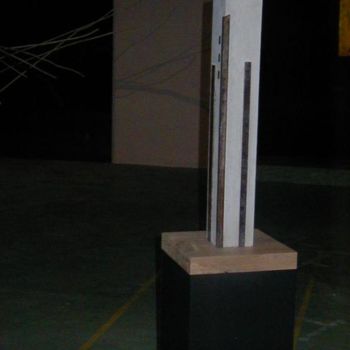 Skulptur mit dem Titel "cadrage et débordem…" von B-Tons, Original-Kunstwerk