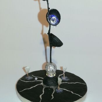 Sculpture intitulée "Les larmes des anges" par Nathalie Berthier, Œuvre d'art originale, Bois