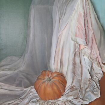 Картина под названием "La Fiancée" - Nathalie Gautier, Подлинное произведение искусства, Масло Установлен на Деревянная рама…