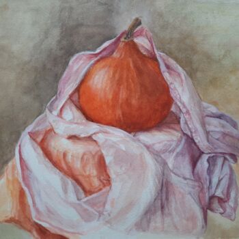 Painting titled "Nostalgie ou Le pot…" by Nathalie Gautier, Original Artwork, Watercolor