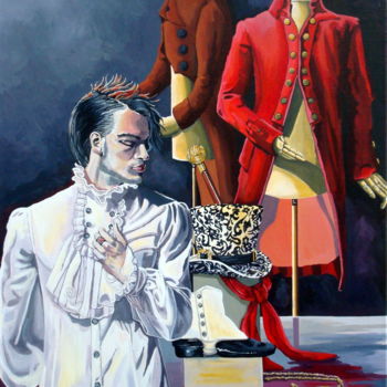 Painting titled "Le dandy" by Nathalie Lemire, Original Artwork, Acrylic