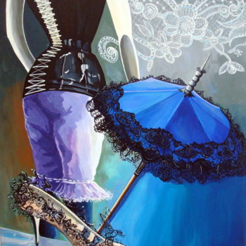 Peinture intitulée "l'Ombrelle" par Nathalie Lemire, Œuvre d'art originale, Acrylique