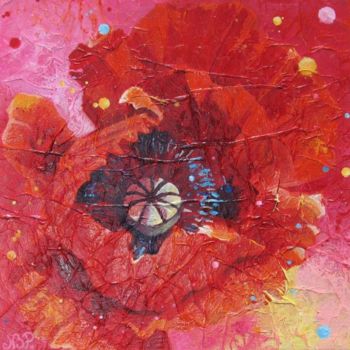 Painting titled "coquelicot" by Nathalie Pouillault Boyaval, Original Artwork