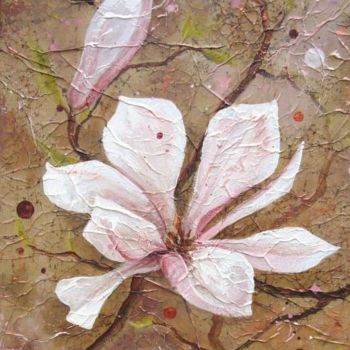 Painting titled "Magnolia VII" by Nathalie Pouillault Boyaval, Original Artwork, Other