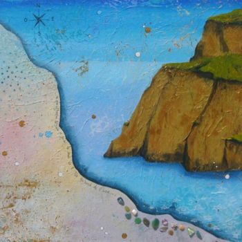 Pintura titulada "Belle Ile en Mer X" por Nathalie Pouillault Boyaval, Obra de arte original, Oleo