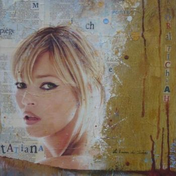 Painting titled "Tatiana" by Nathalie Pouillault Boyaval, Original Artwork, Oil