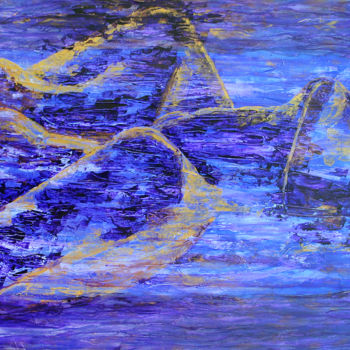 Pittura intitolato "Baignade nocturne" da Laly, Opera d'arte originale, Acrilico