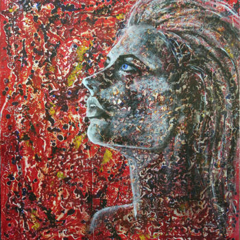 Painting titled "Contemplation" by Laly, Original Artwork, Acrylic