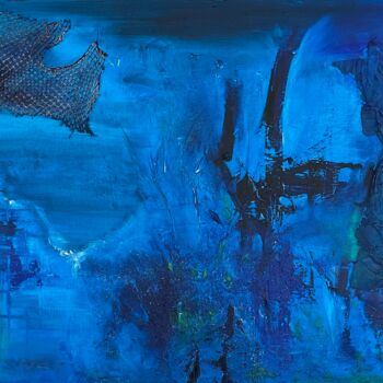 Malarstwo zatytułowany „FLORE - PROJET OCEA…” autorstwa Nathalie Vazquez, Oryginalna praca, Olej