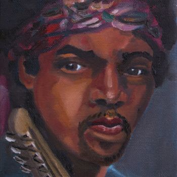 Malarstwo zatytułowany „Jimi Hendrix” autorstwa Nathalitay, Oryginalna praca, Olej