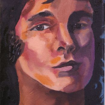 Painting titled "Jim Morrison" by Nathalitay, Original Artwork, Oil
