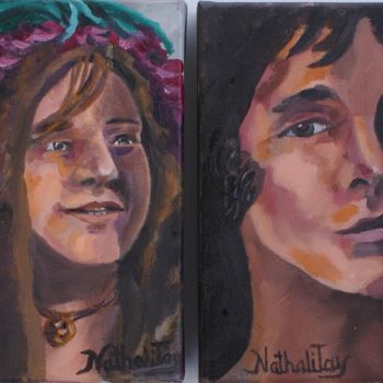 Schilderij getiteld "27 Club" door Nathalitay, Origineel Kunstwerk, Olie