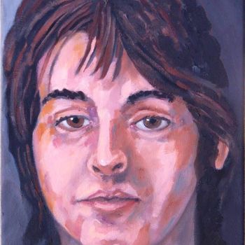 Schilderij getiteld "Paul McCartney" door Nathalitay, Origineel Kunstwerk, Olie