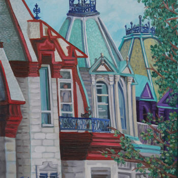 Painting titled "Charme de Montréal" by Nathalitay, Original Artwork