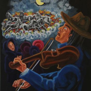 Painting titled "La récompense de Jo…" by Nathalitay, Original Artwork, Acrylic