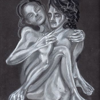 Dessin intitulée "Eros et thanatos" par Nathalitay, Œuvre d'art originale