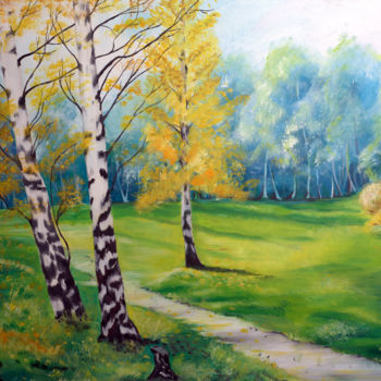 Painting titled "natuur" by Nataliia Gorbachenko, Original Artwork, Oil