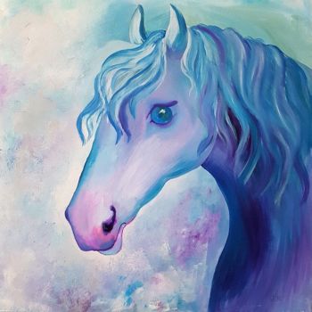 Painting titled "horse 025" by Nataliia Gorbachenko, Original Artwork, Oil