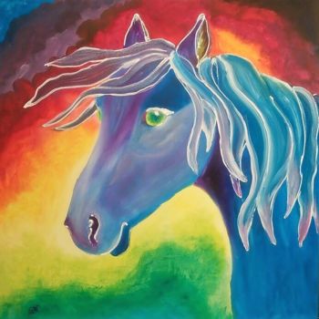 Painting titled "horse-29" by Nataliia Gorbachenko, Original Artwork, Oil