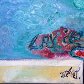 Pittura intitolato "Tube de vie." da Nathan Fiévet, Opera d'arte originale, Olio