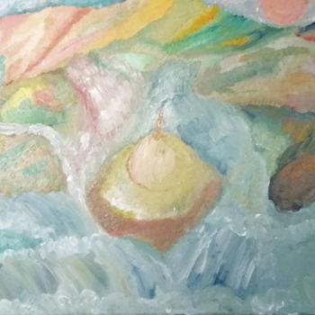 Pintura intitulada "Santé de bouc en co…" por Nathan Fiévet, Obras de arte originais, Óleo
