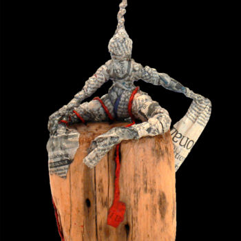 Sculpture intitulée "Danse, danse Jean d…" par Nathalie Hurtier, Œuvre d'art originale, Papier