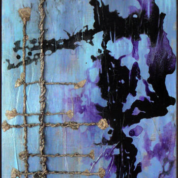 Painting titled "Ogham n°03" by Nathalie Hurtier, Original Artwork, Acrylic