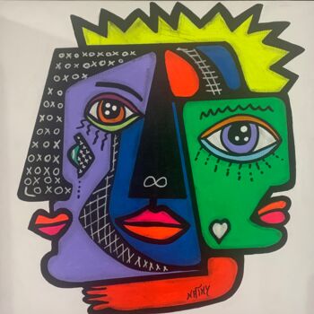 Painting titled "LES PUNKIES" by Nathy, Original Artwork, Acrylic
